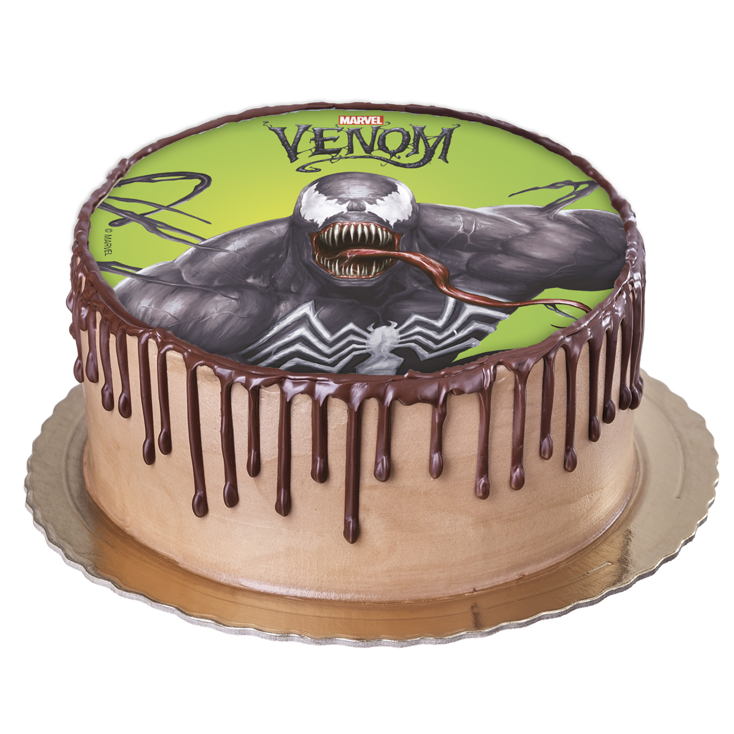 Tortenaufleger Oblate Venom 20 cm – essbare Tortendeko von Marvel