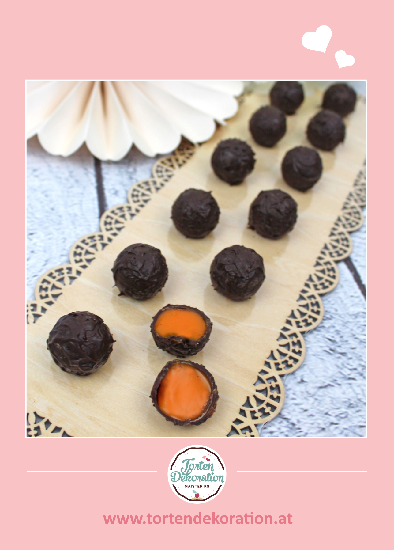Rezeptkarte Orangenpralinen
