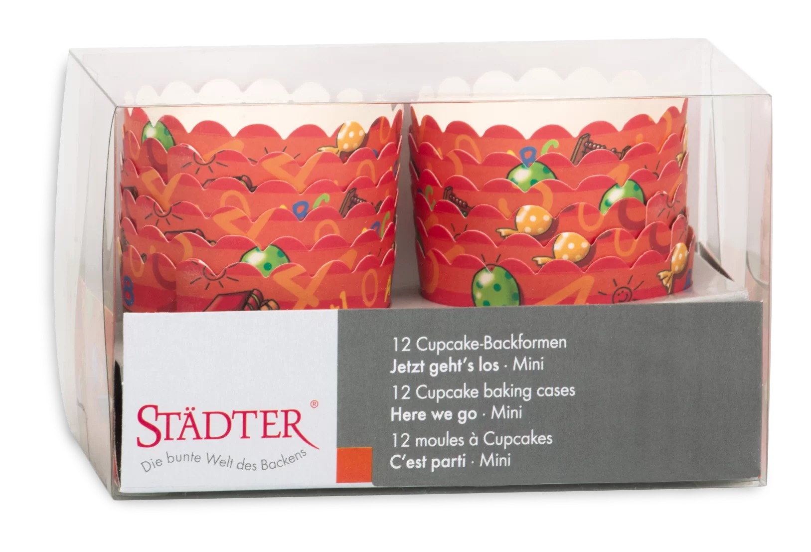 Cupcake-Backformen Schulanfang Mini – 12 Stück