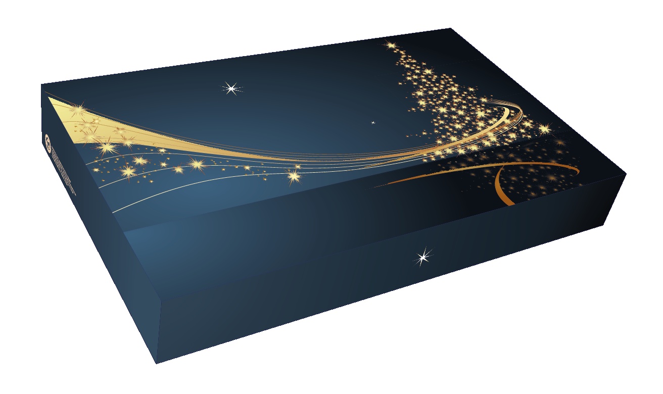 Keksschachtel Weihnachten Jumbo - Weihnachtsmotiv 36 x 22 x 5 cm
