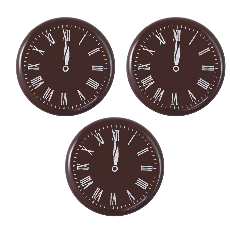 Schokolade Dekor Set Uhr | 3 Stück