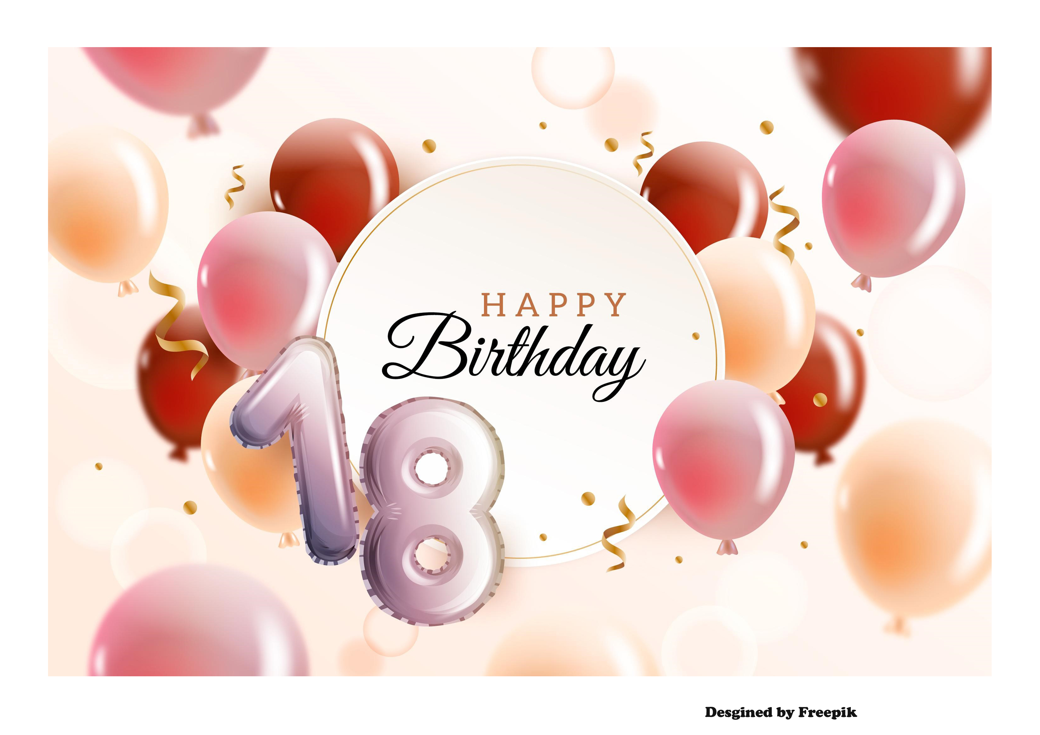 Tortenaufleger 18. Geburtstag