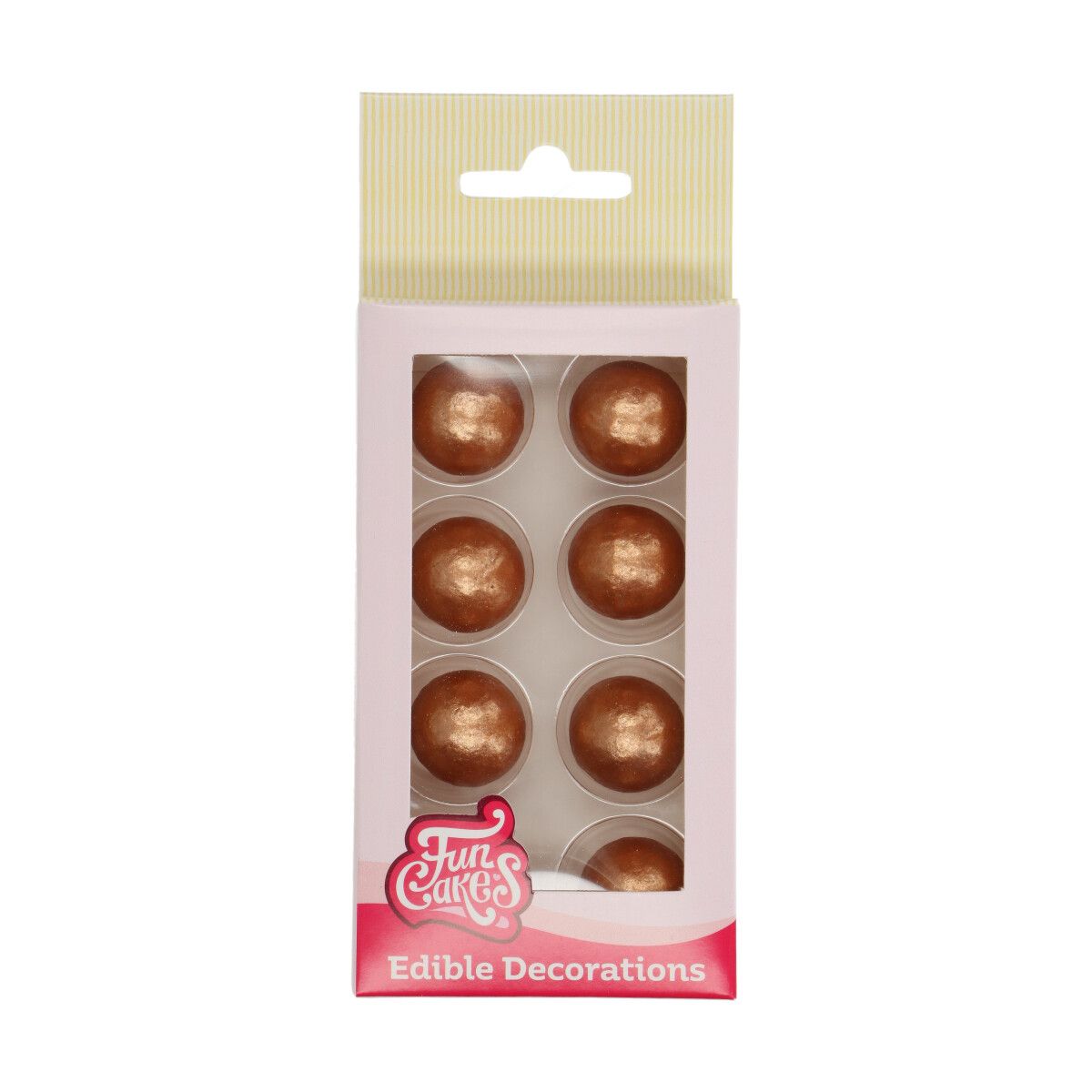 FunCakes Schokokugeln Bronze Gold Set mit 8 Stück
