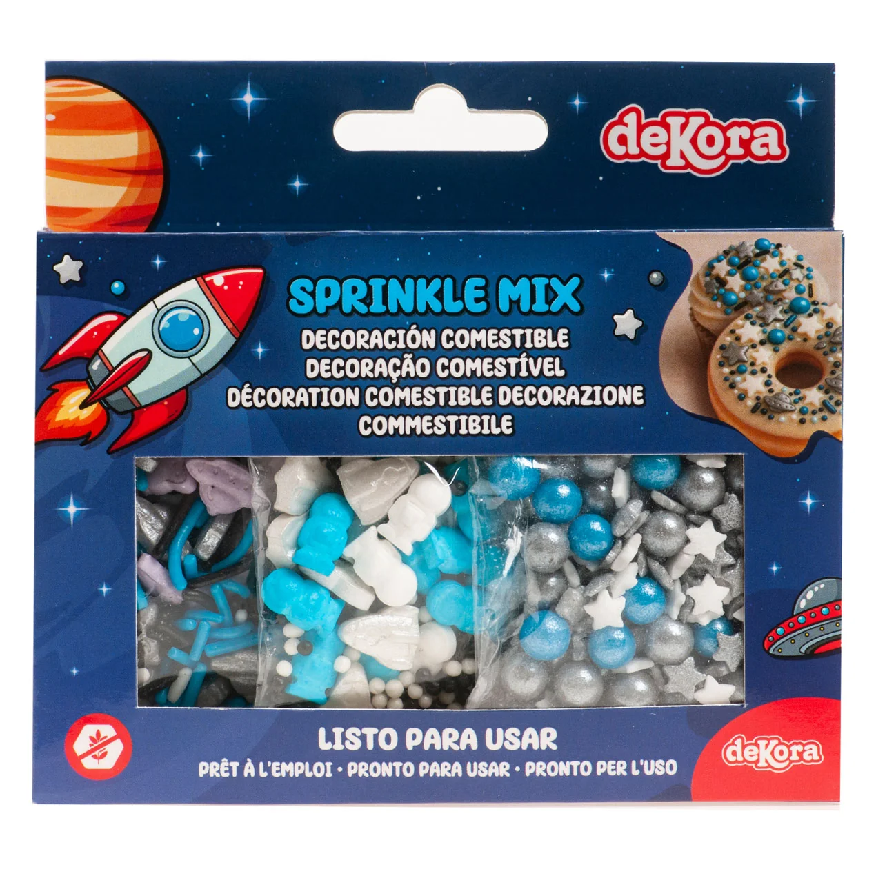 Astronaut Streusel Mix 70 g – Weltraum Zuckerdekor für Torten & Cupcakes