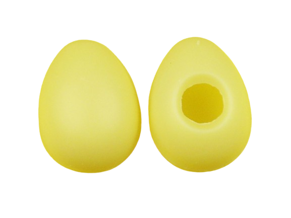 1 Folie Hohlkörper Mini-Eier Weiß