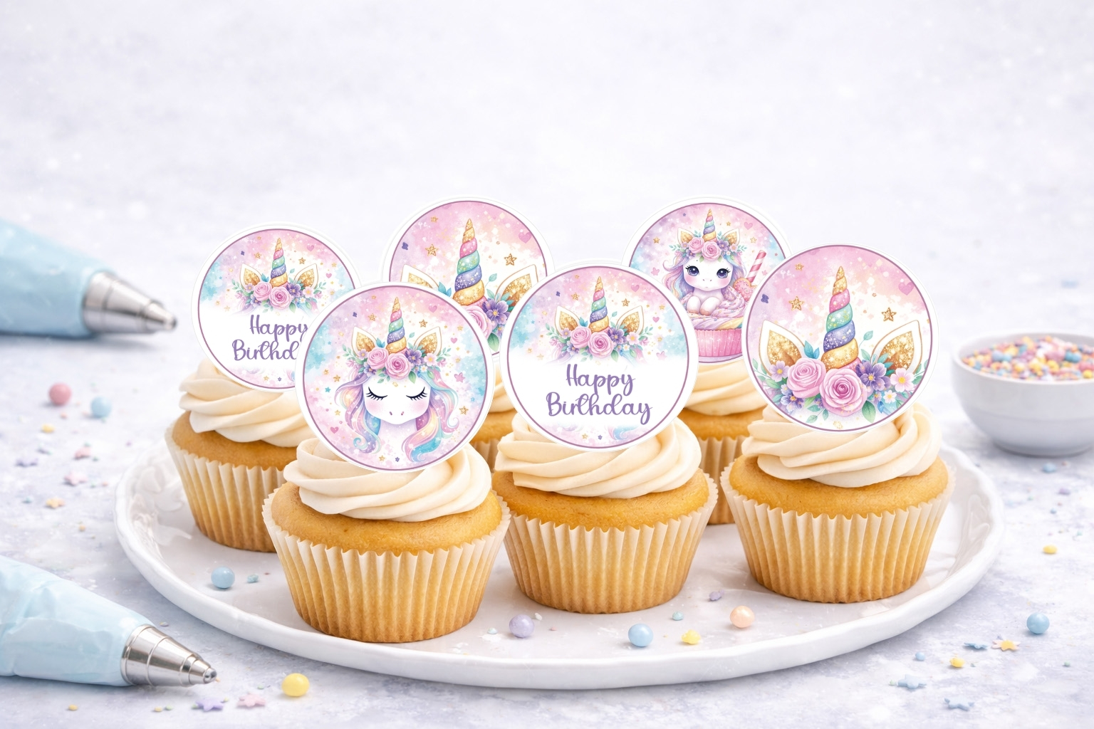Muffinaufleger Einhorn