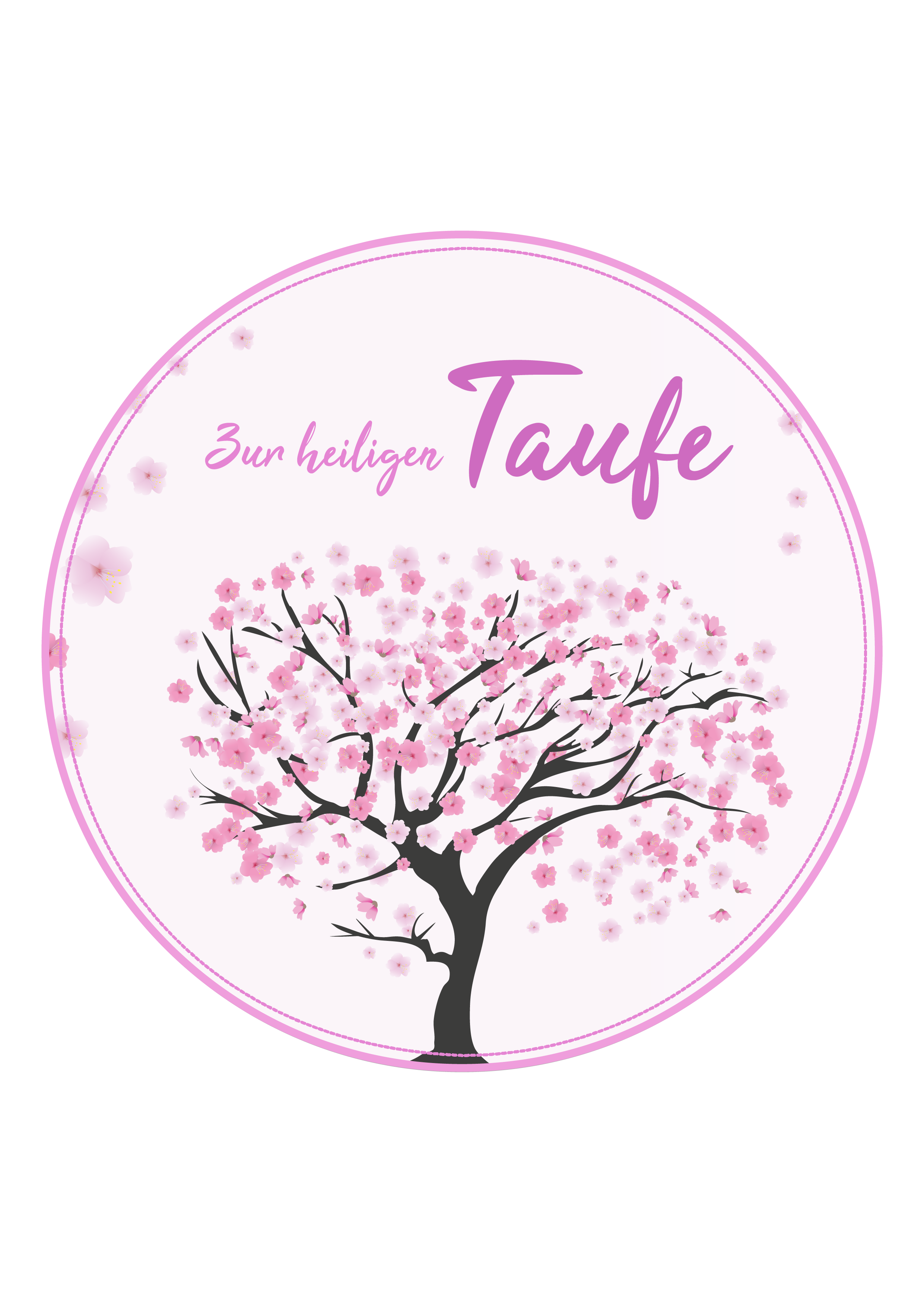Tortenaufleger Taufe Mädchen