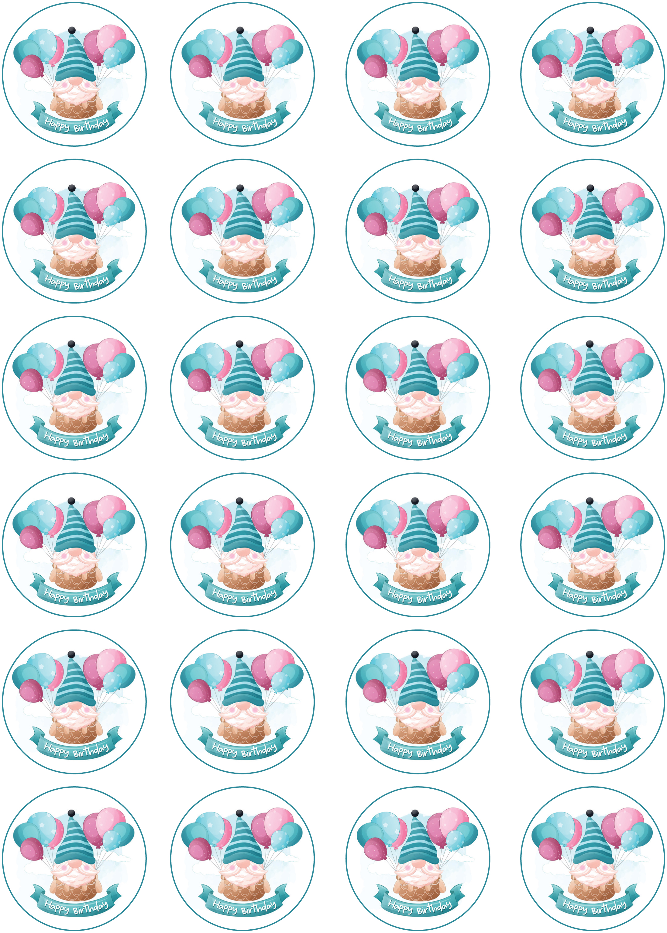 Muffinaufleger Geburtstag