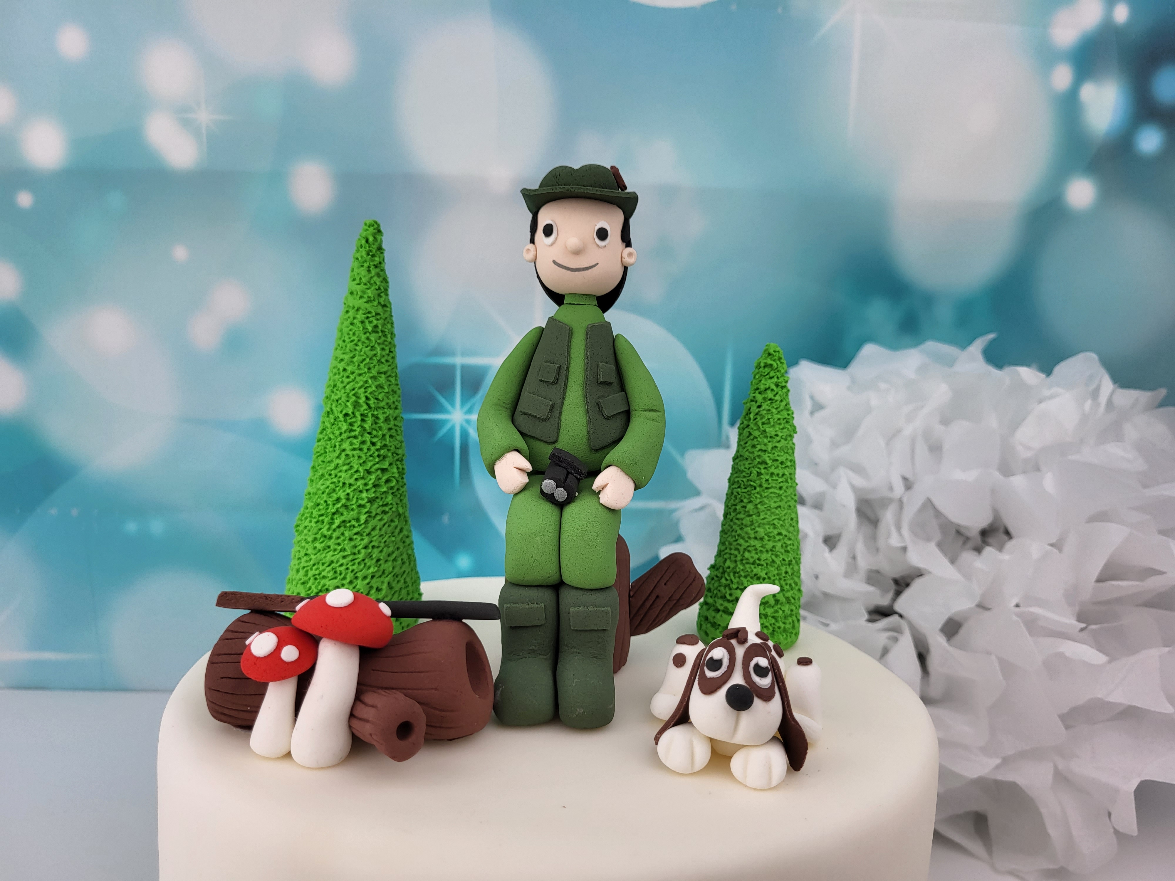 Zuckerfigurenset Jäger handgemacht