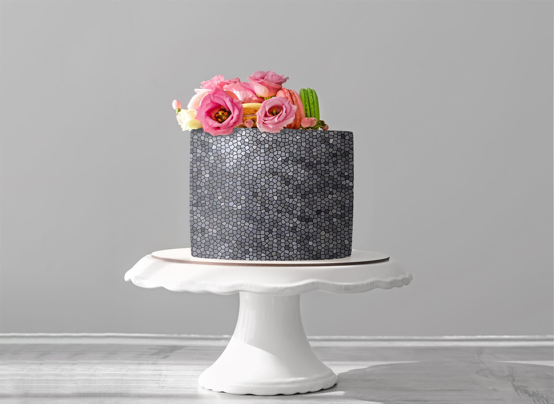 Deko Fondant  grau