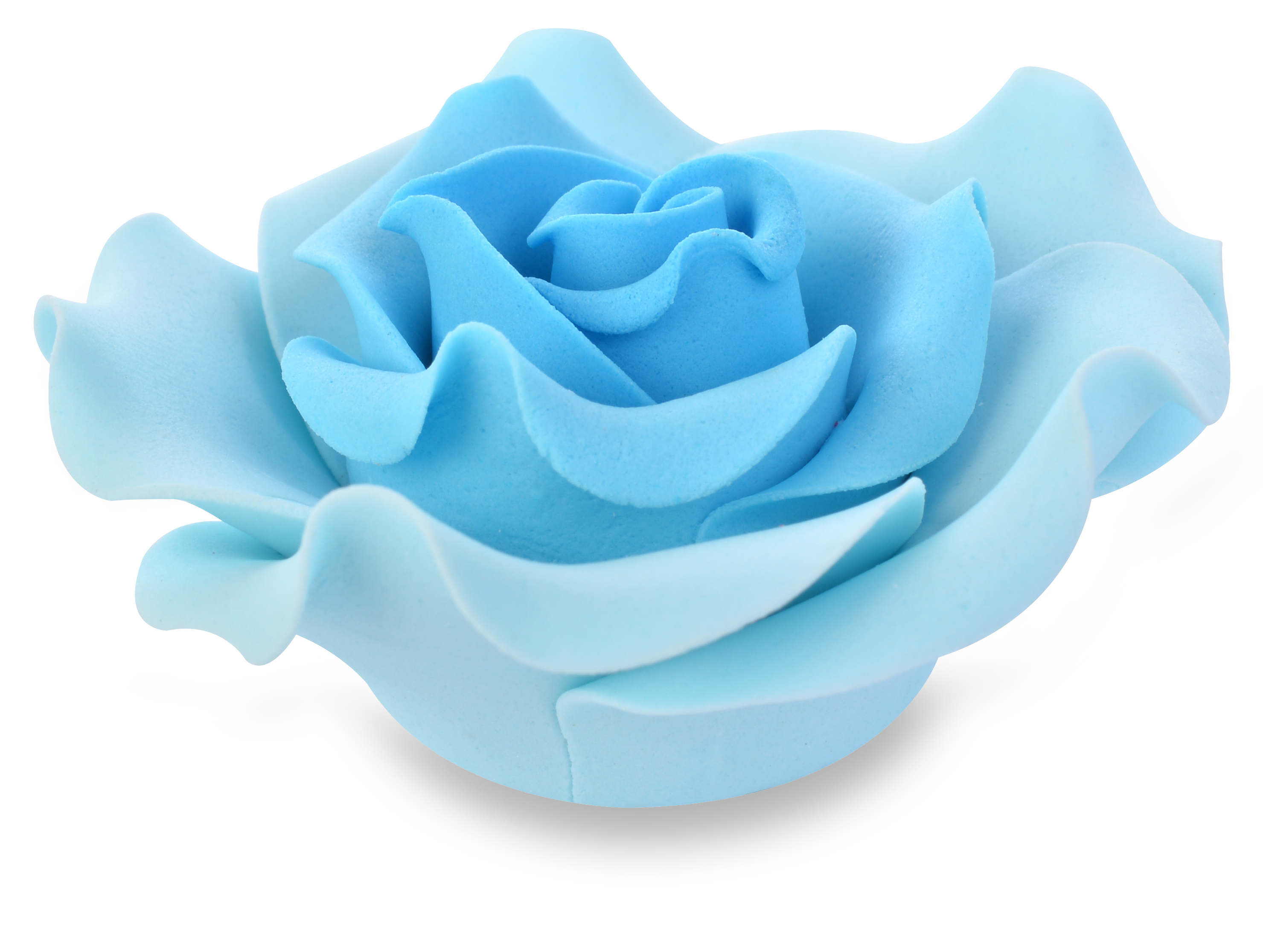 Zuckerdekoration Rose hellblau