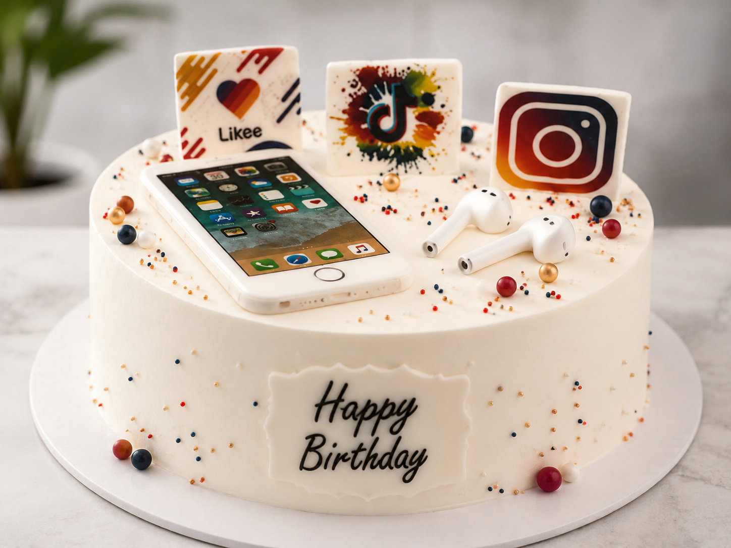 Caketopper Set „Social Media“ – essbar aus Zuckermasse