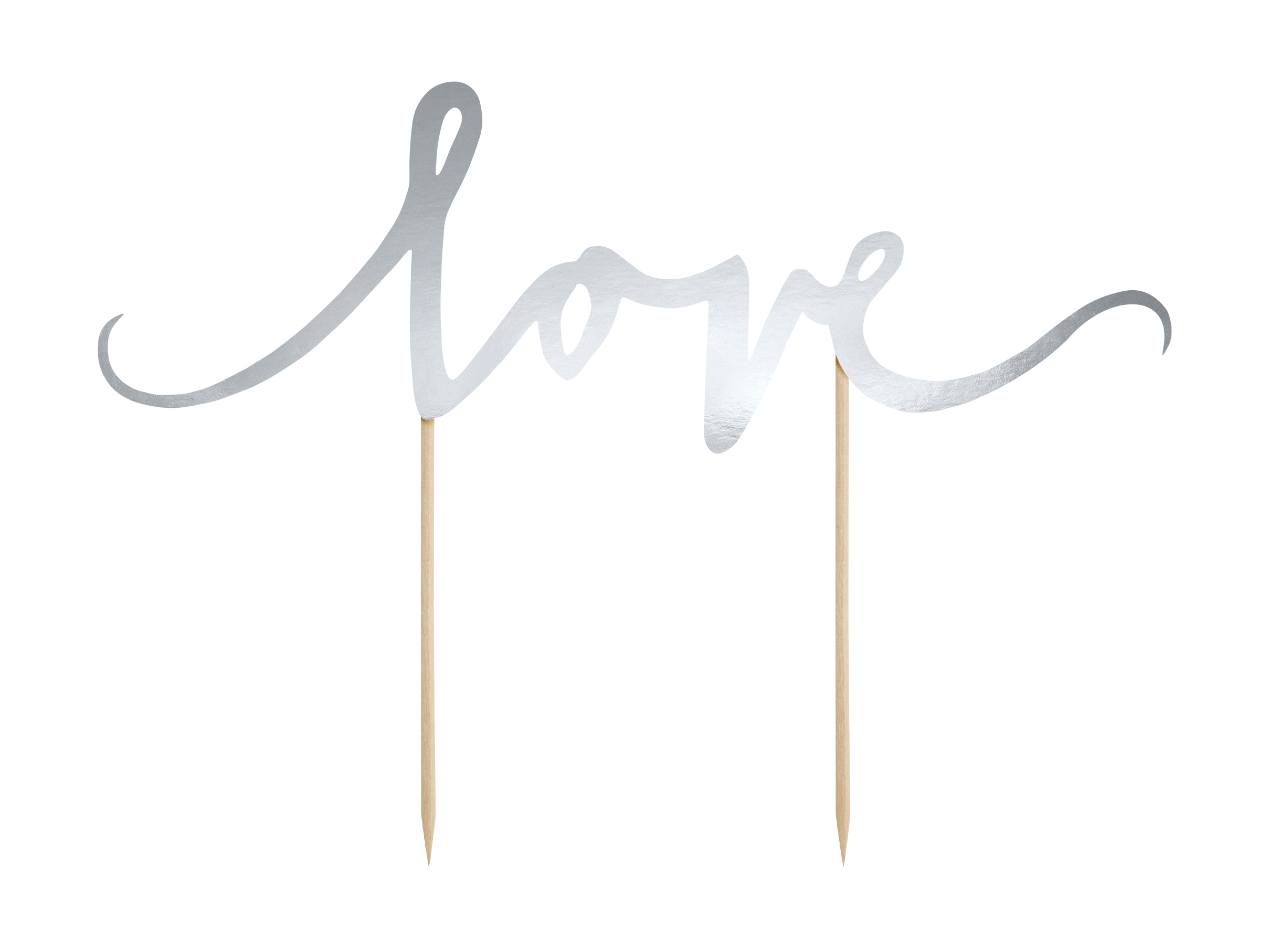 Cake Topper Love silber