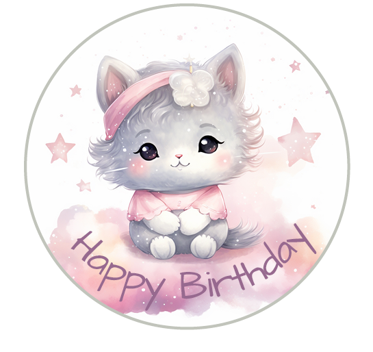 Muffinaufleger Geburtstag Katze