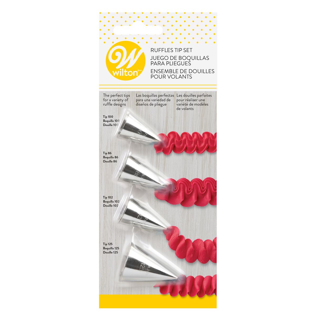 Wilton Tüllen Set Rüschen  4-tlg.