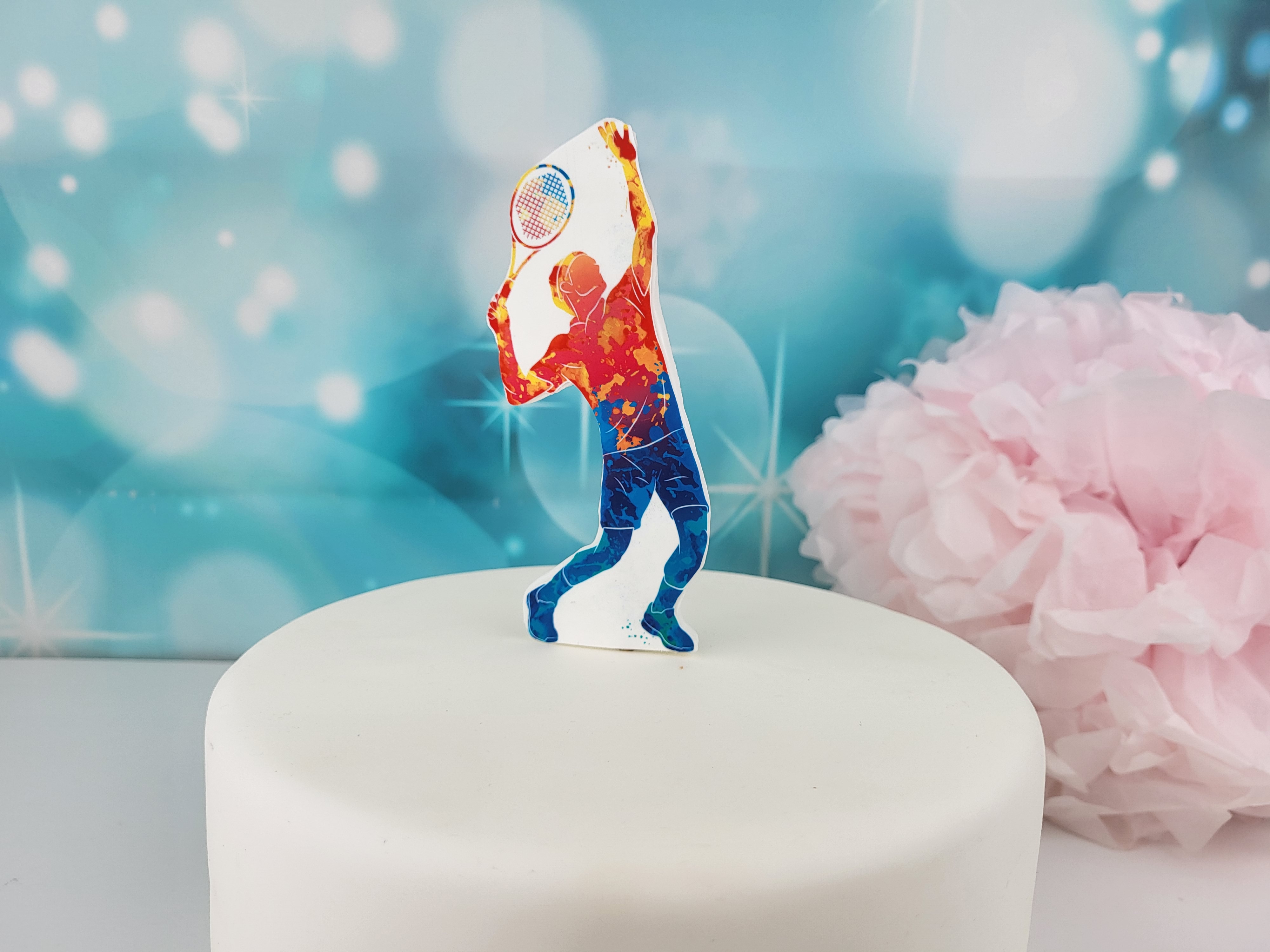 Cake Topper Tennisspieler – Sportliche Tortendeko für Tennis Geburtstag & Sporttorten