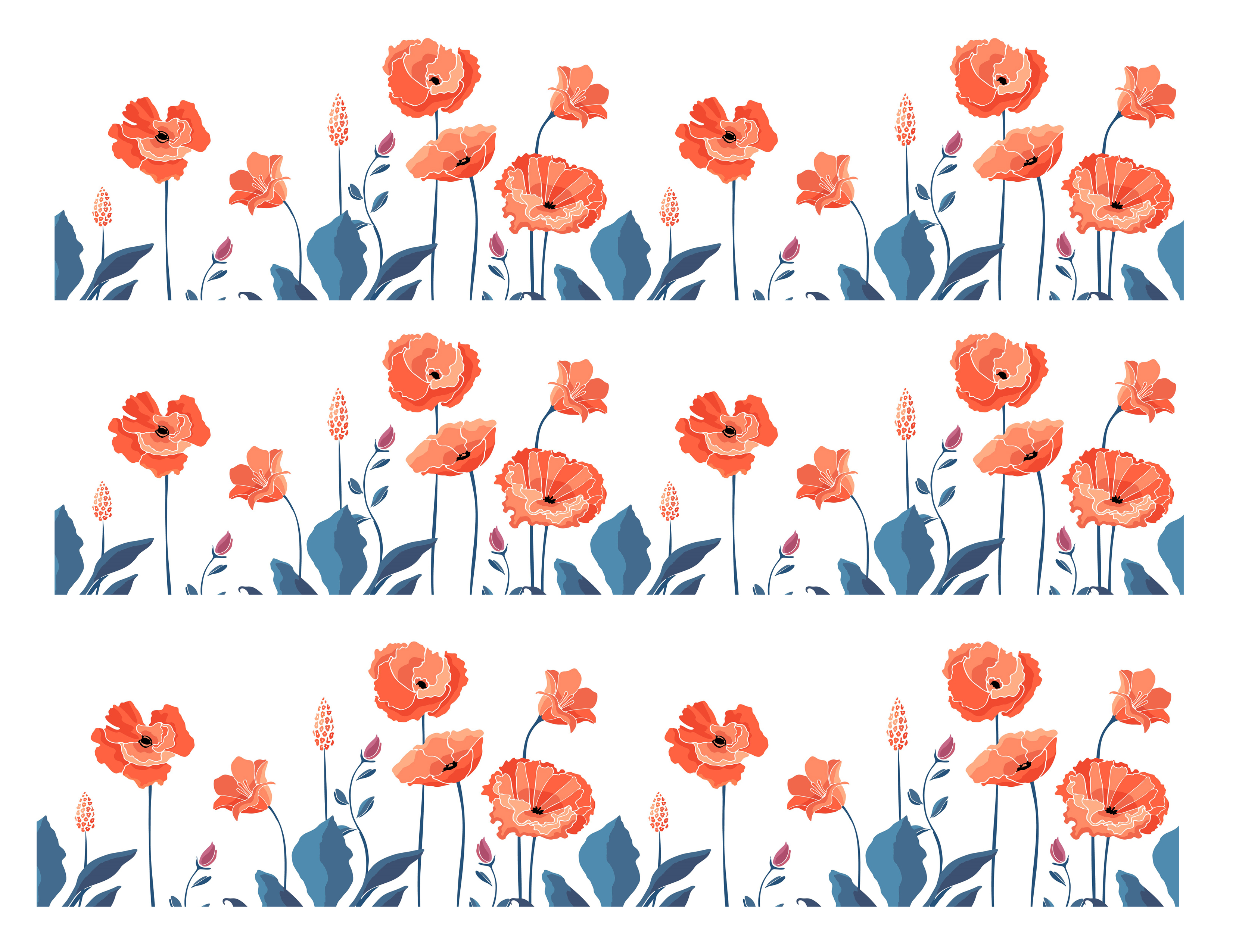 Tortenband Mohnblume