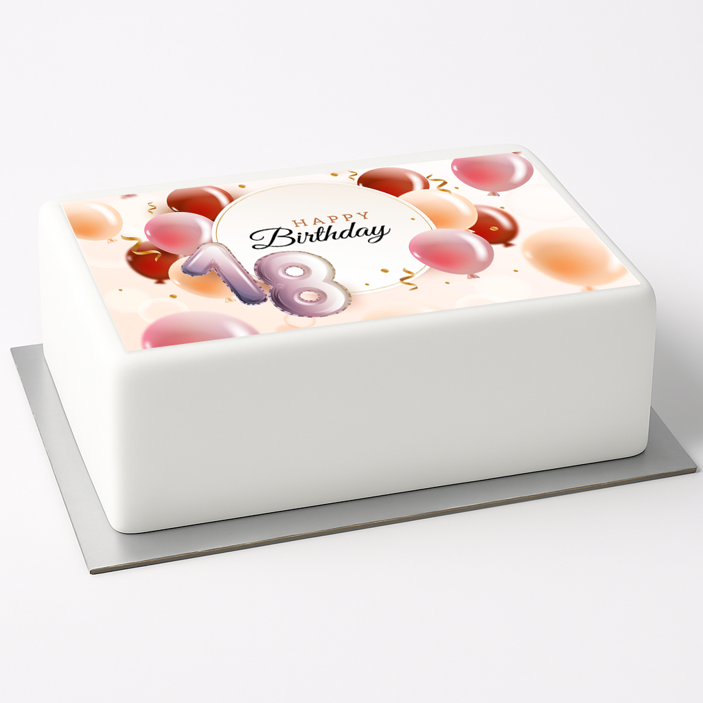 Tortenaufleger 18. Geburtstag