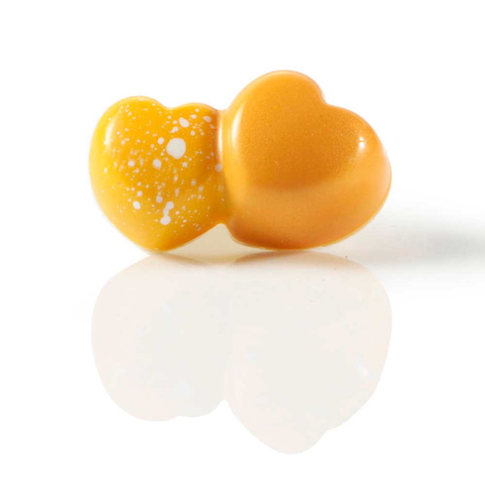 Pralinengussform Martellato "Doppel-Herzen" 21MA4012