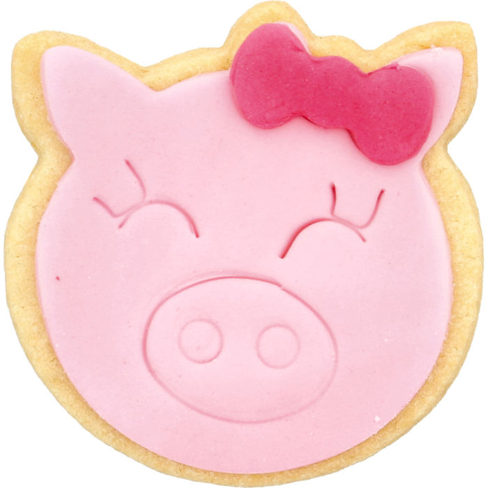 Ausstechform „Schweinchen mit Schleife“ A9