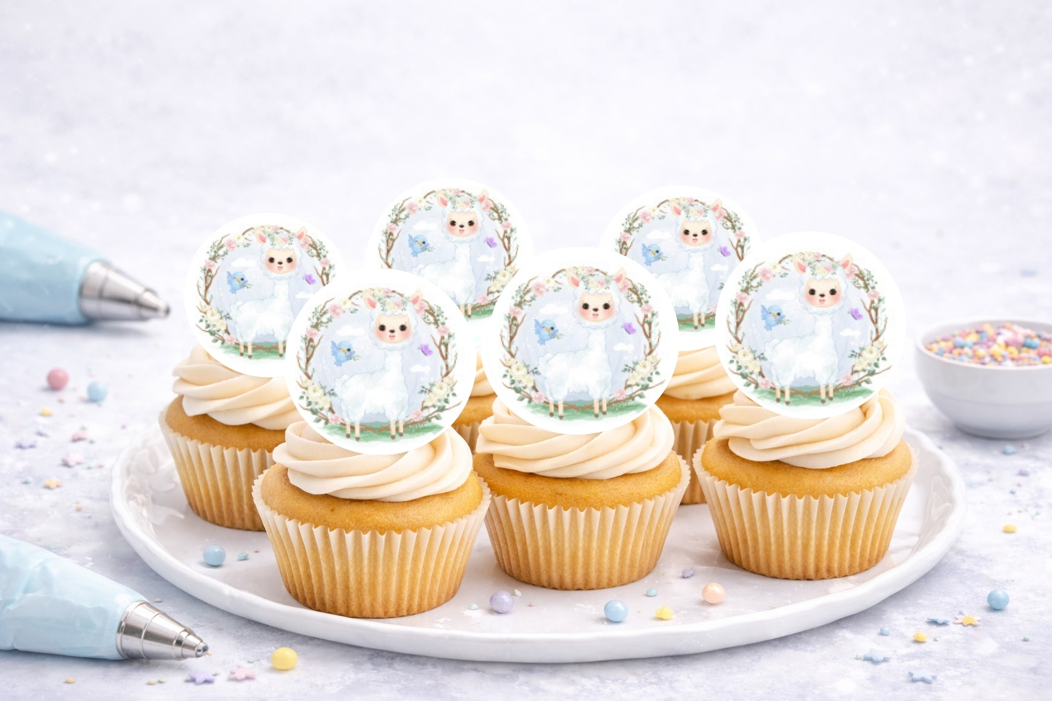 Muffinaufleger Lama
