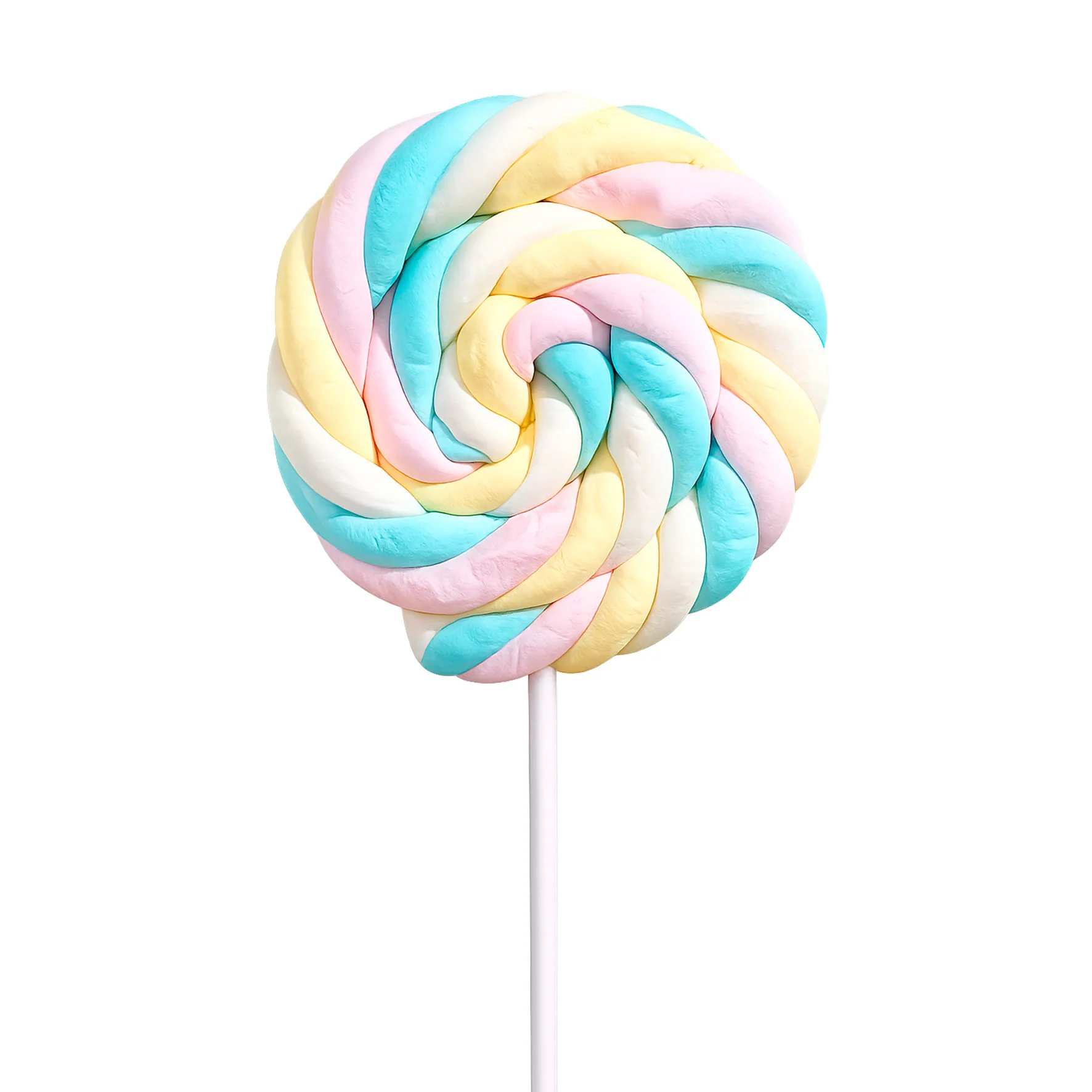 Marshmallow-Lolli Twist Pastell 65 g – bunter Schaumzucker-Lollipop
