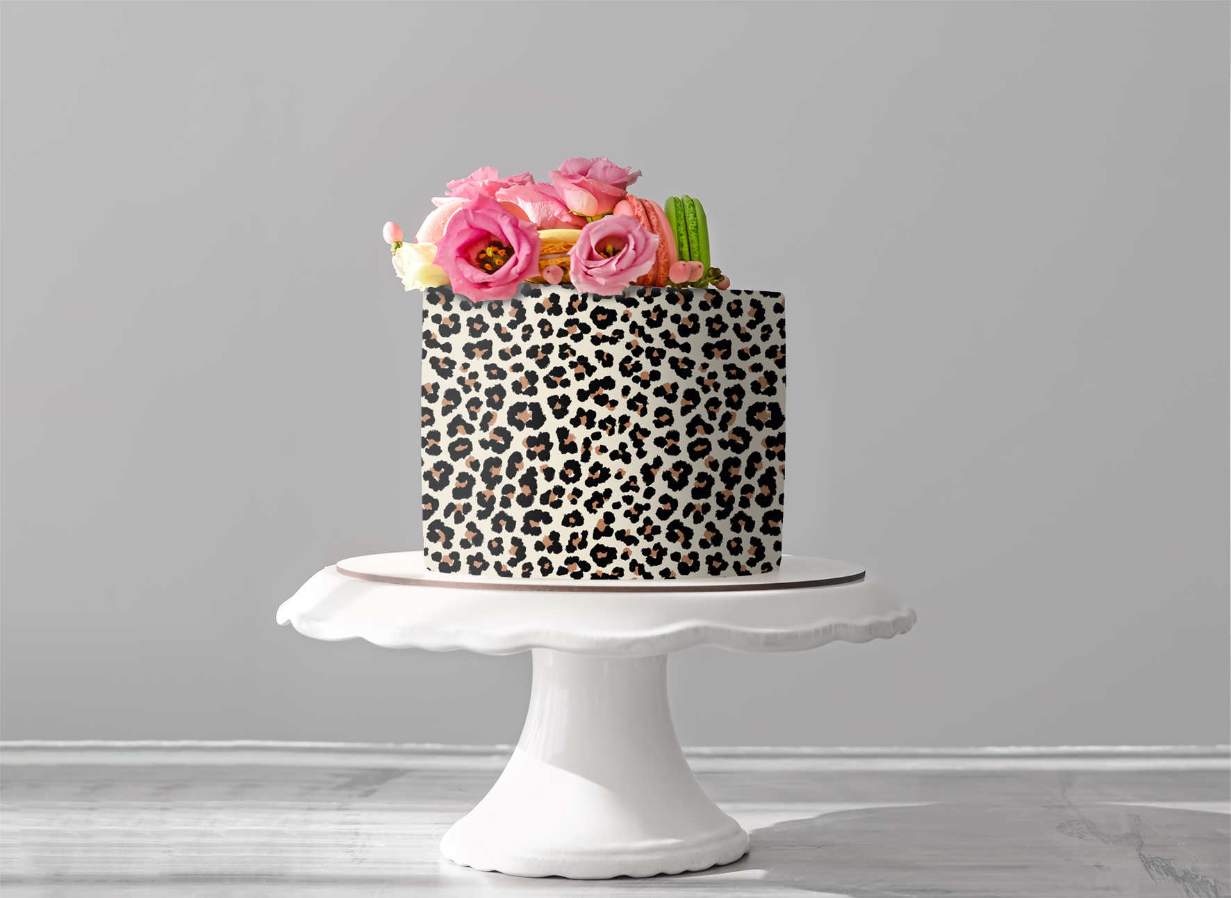 Deko Fondant Leoparden Muster