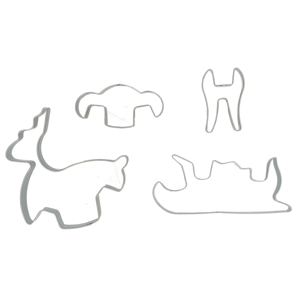 Wilton Keksausstecher 3D Weihnachtsschlitten set/4
