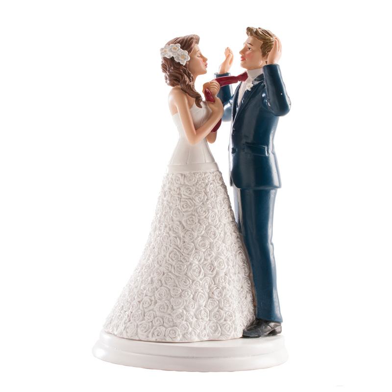 Hochzeitspaar Hände hoch 20 cm – originelle Tortendeko für Hochzeitstorten