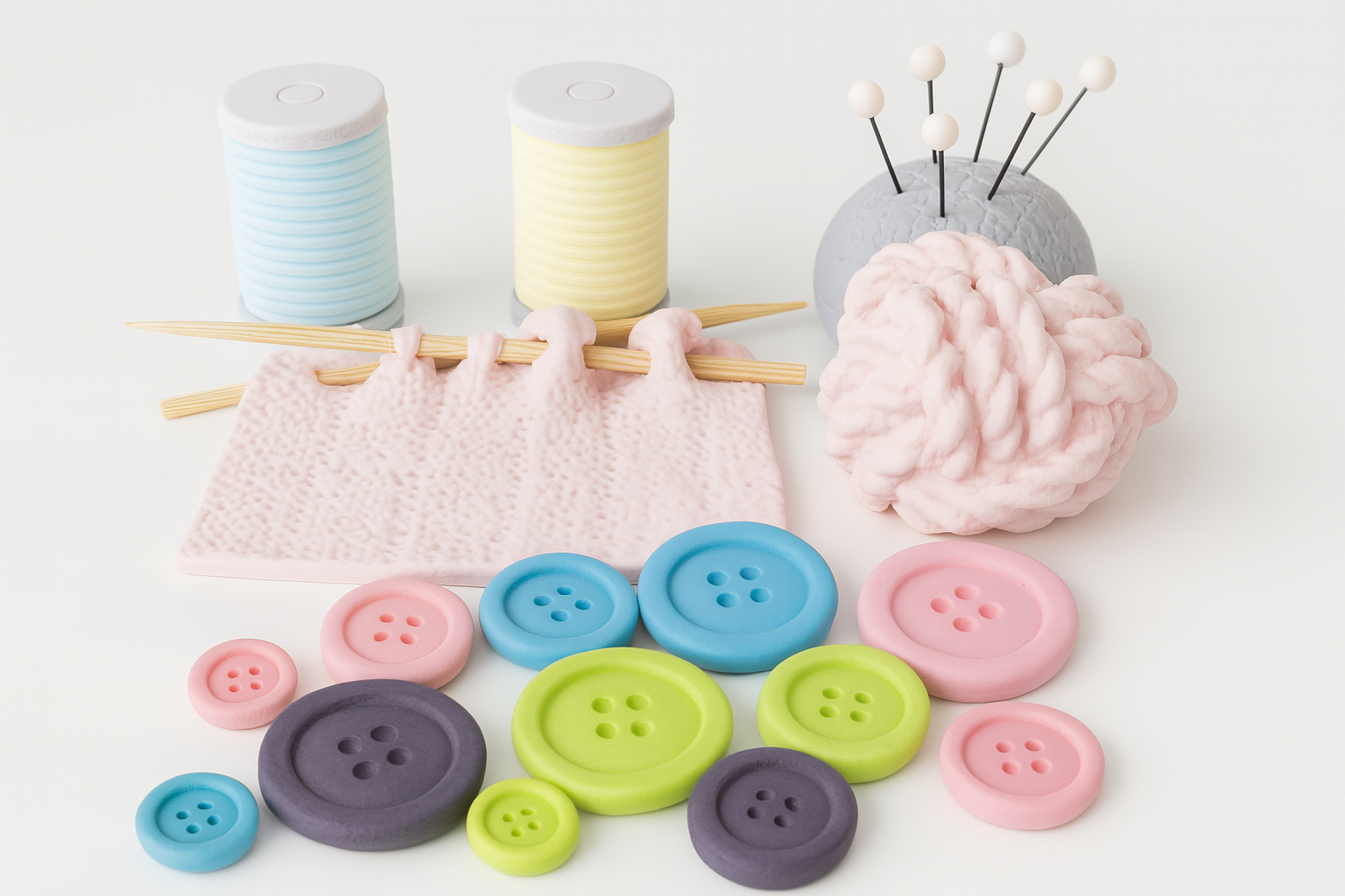 Näh- und Strickdeko-Set