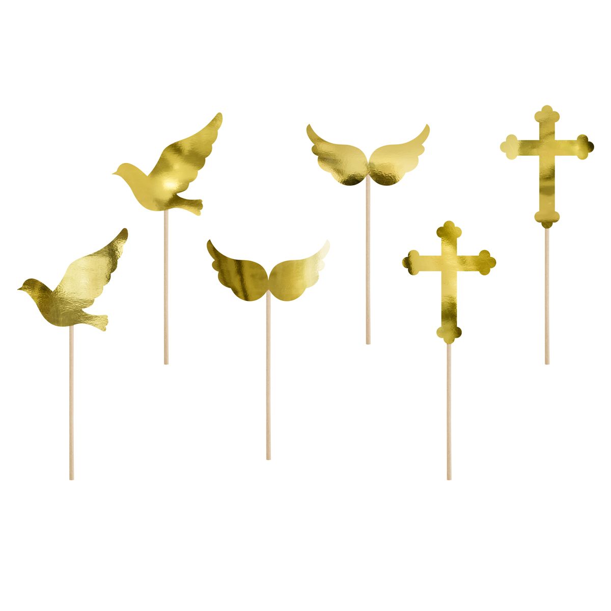 Cake Topper Erstkommunion gold T1