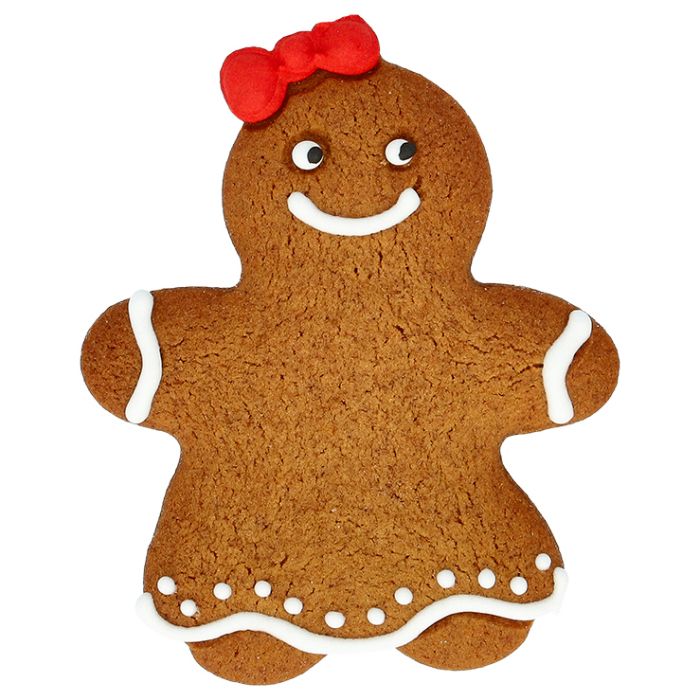 Ausstecher Lebkuchenfrau mit Prägung 8 cm – Edelstahl  A98