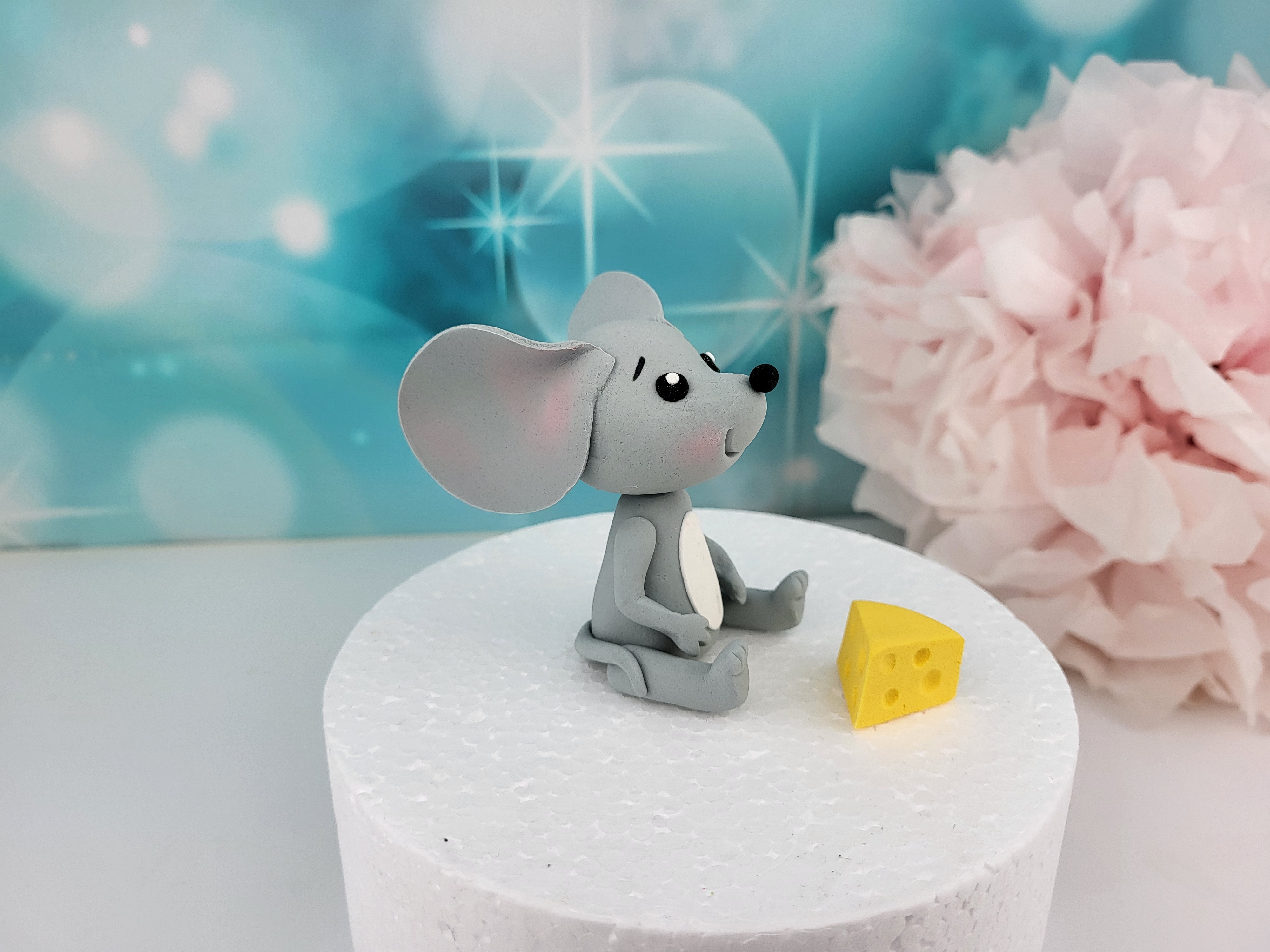 Tortenfigur Maus mit Käse