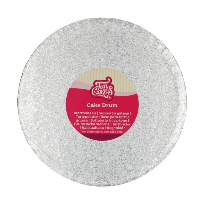 Tortenplatte silber rund 22 cm - 12 mm dick