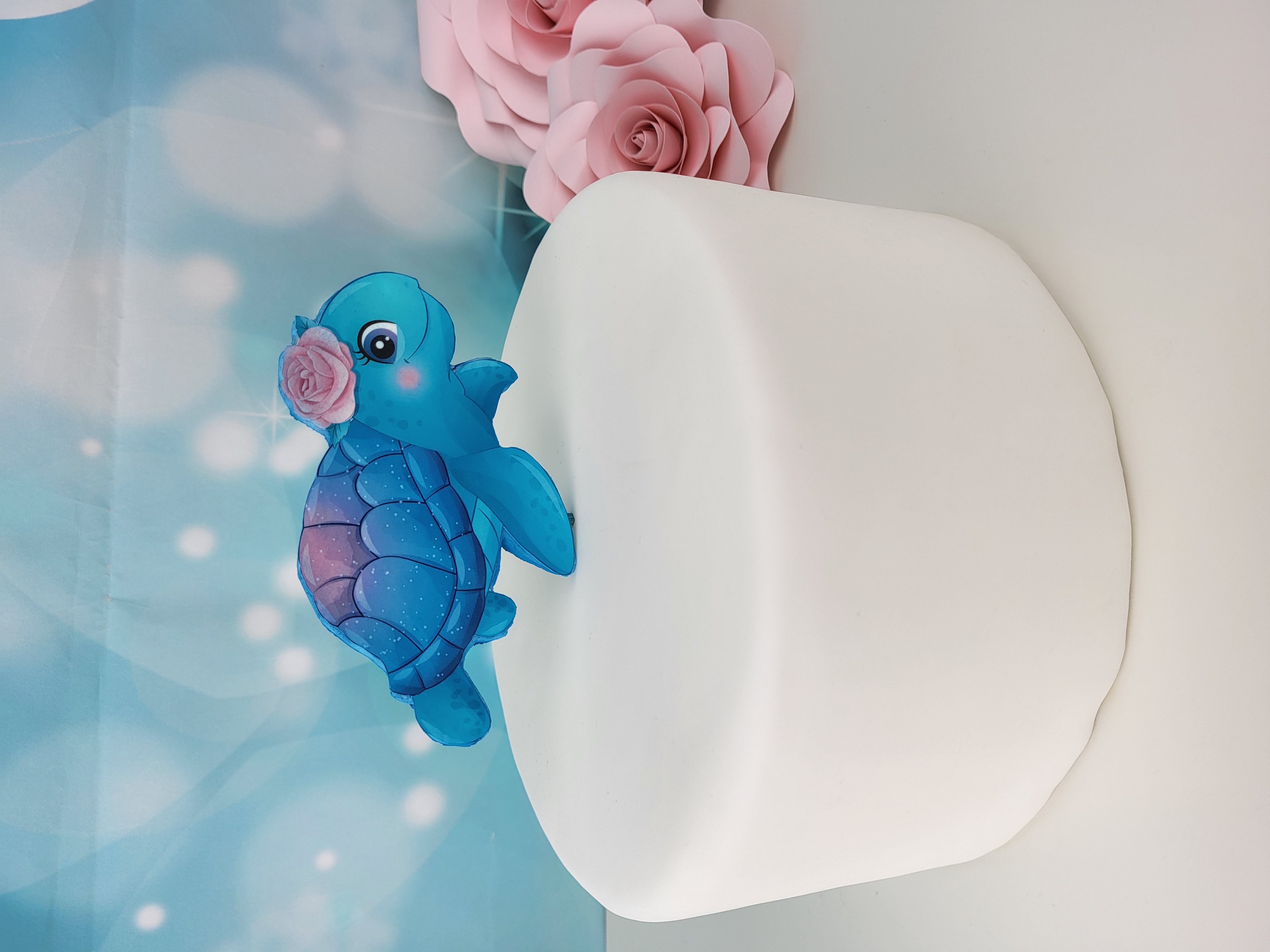 Cake Topper Schildkröte – Fondant Tortendeko für Kindergeburtstag & Tier-Mottoparty