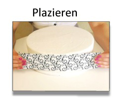 Tortendekoration, Umrandung, Torteneinfassung, Zuckerfolie, Fondanttorten, backen, Torte, Kuchen, Rollfondant, Massa Ticino, Zuckermasse, Caketopper, Hochzeit, Geburtstag, Geschenk, Party