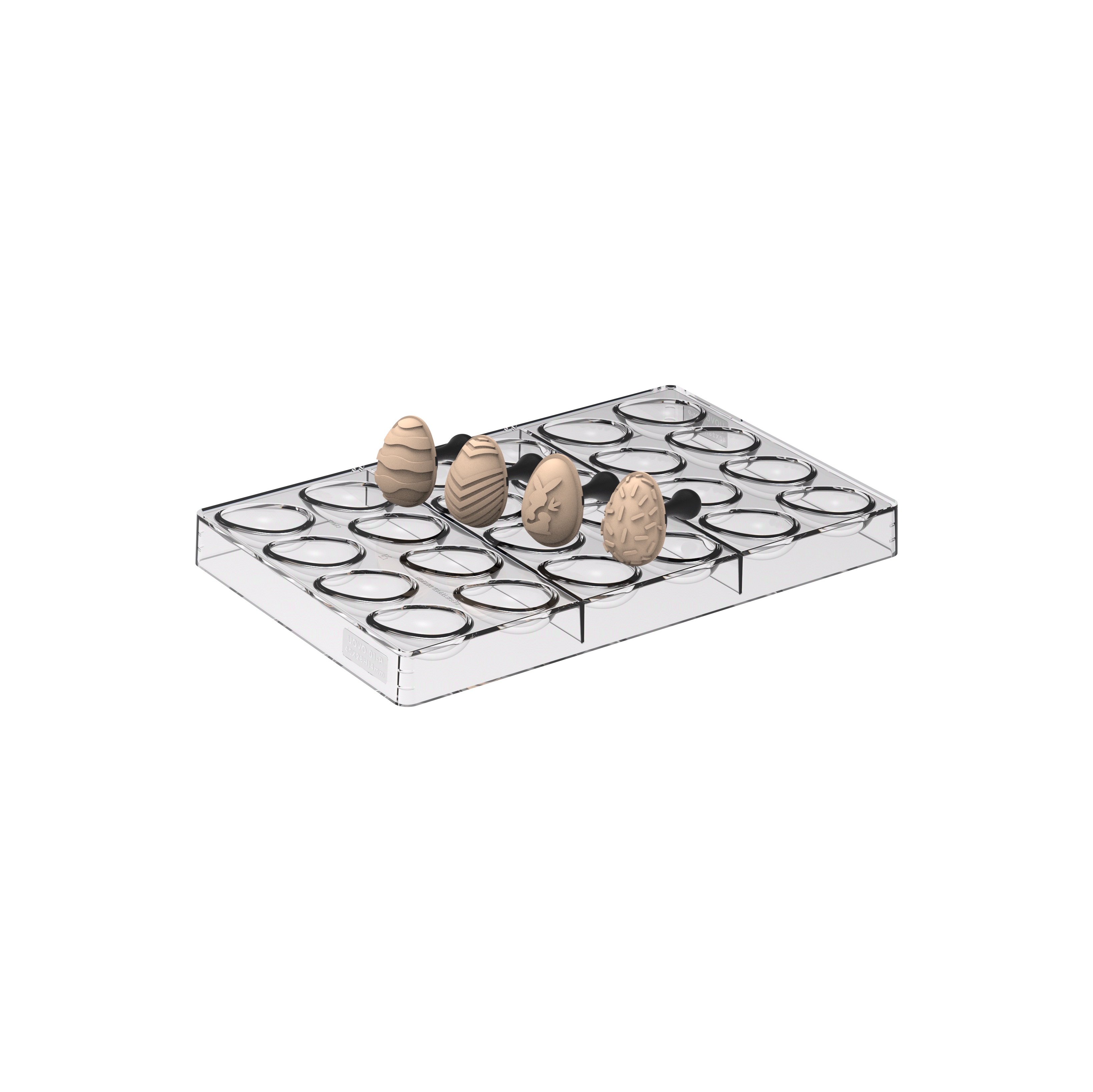 Pralinengussform inkl 4 Stempel UOVO01
