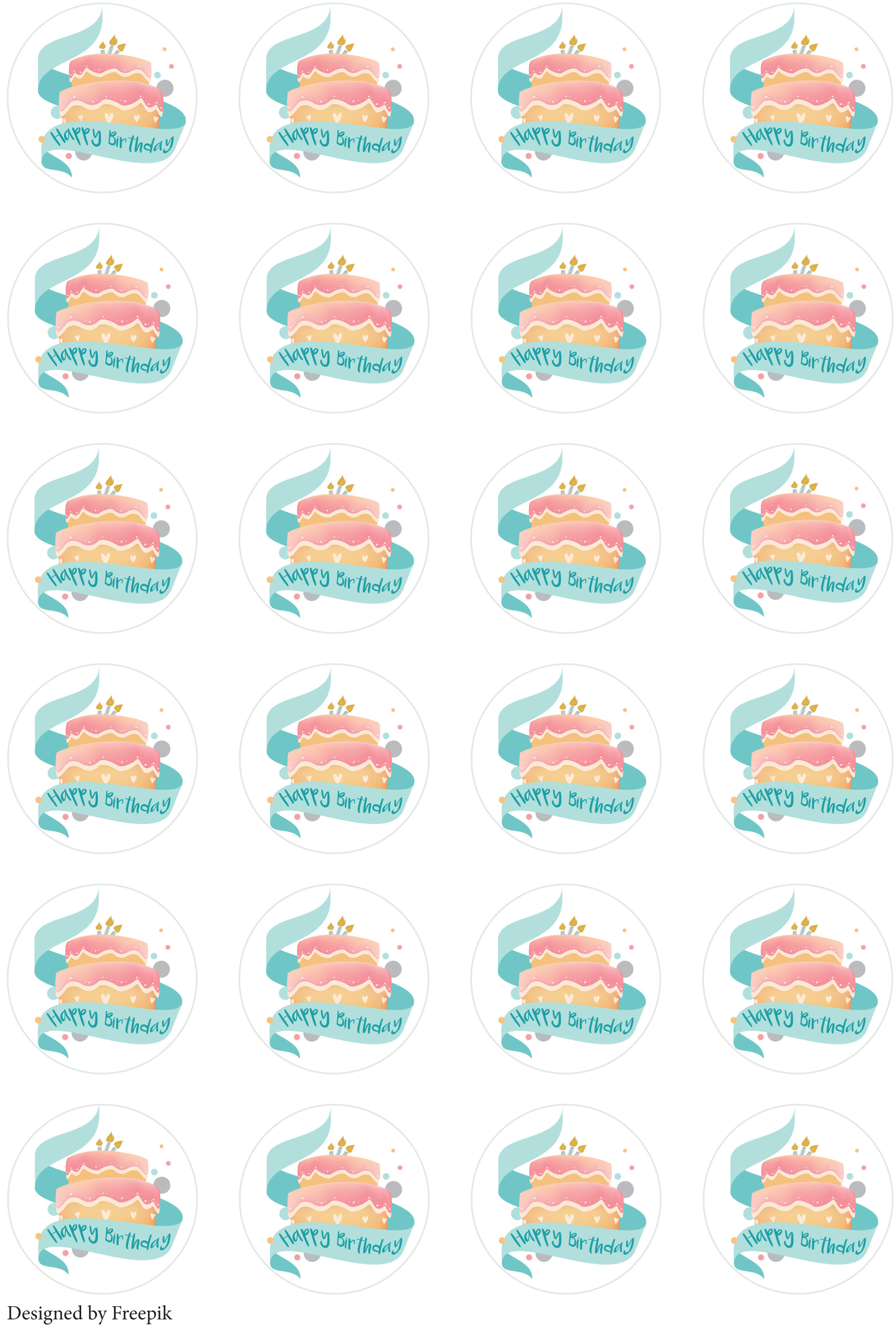 Muffinaufleger Geburtstag – essbare Cupcake-Aufleger