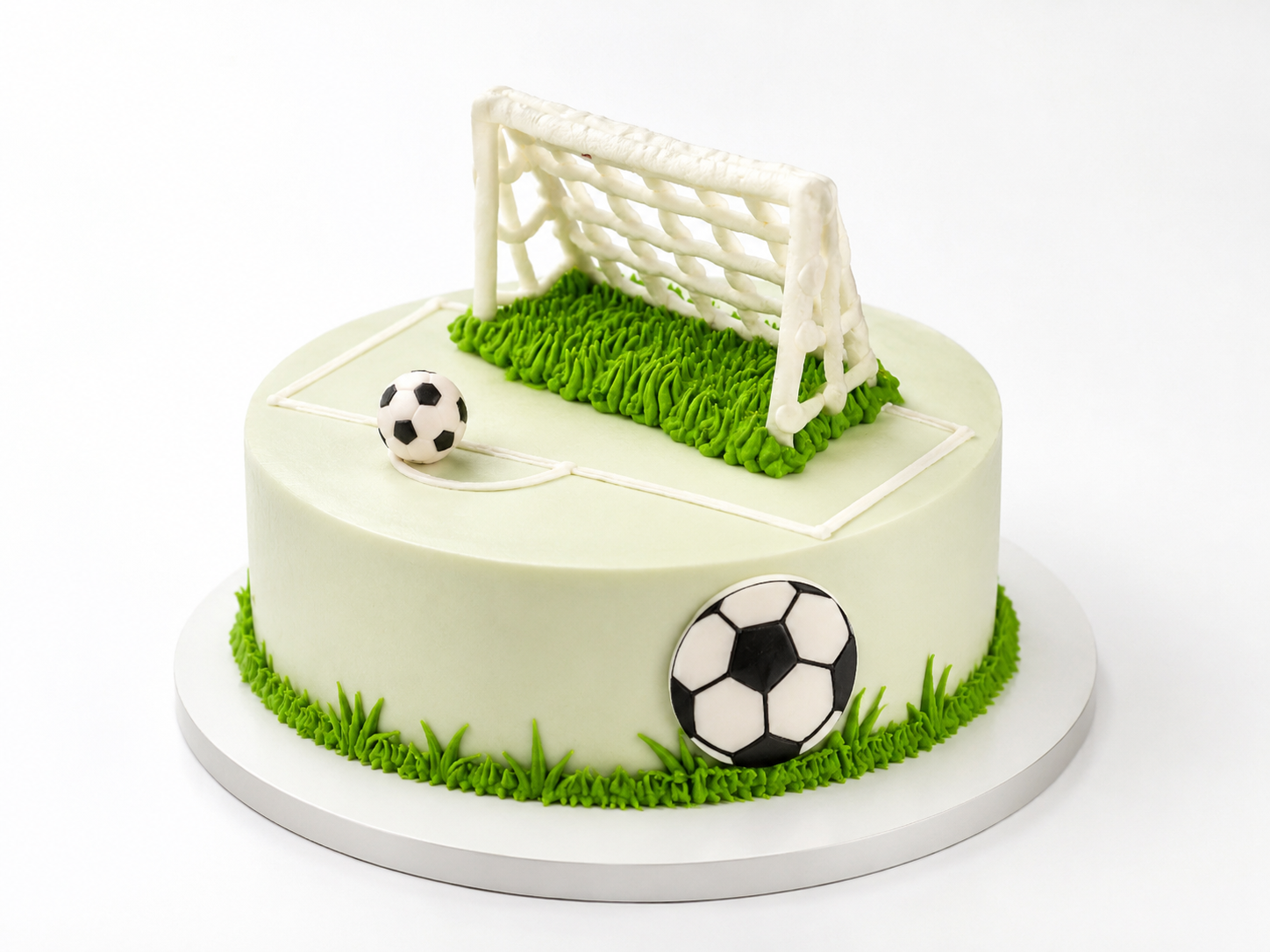 Essbares Fußballtor aus Zuckermasse – ca. 8 cm