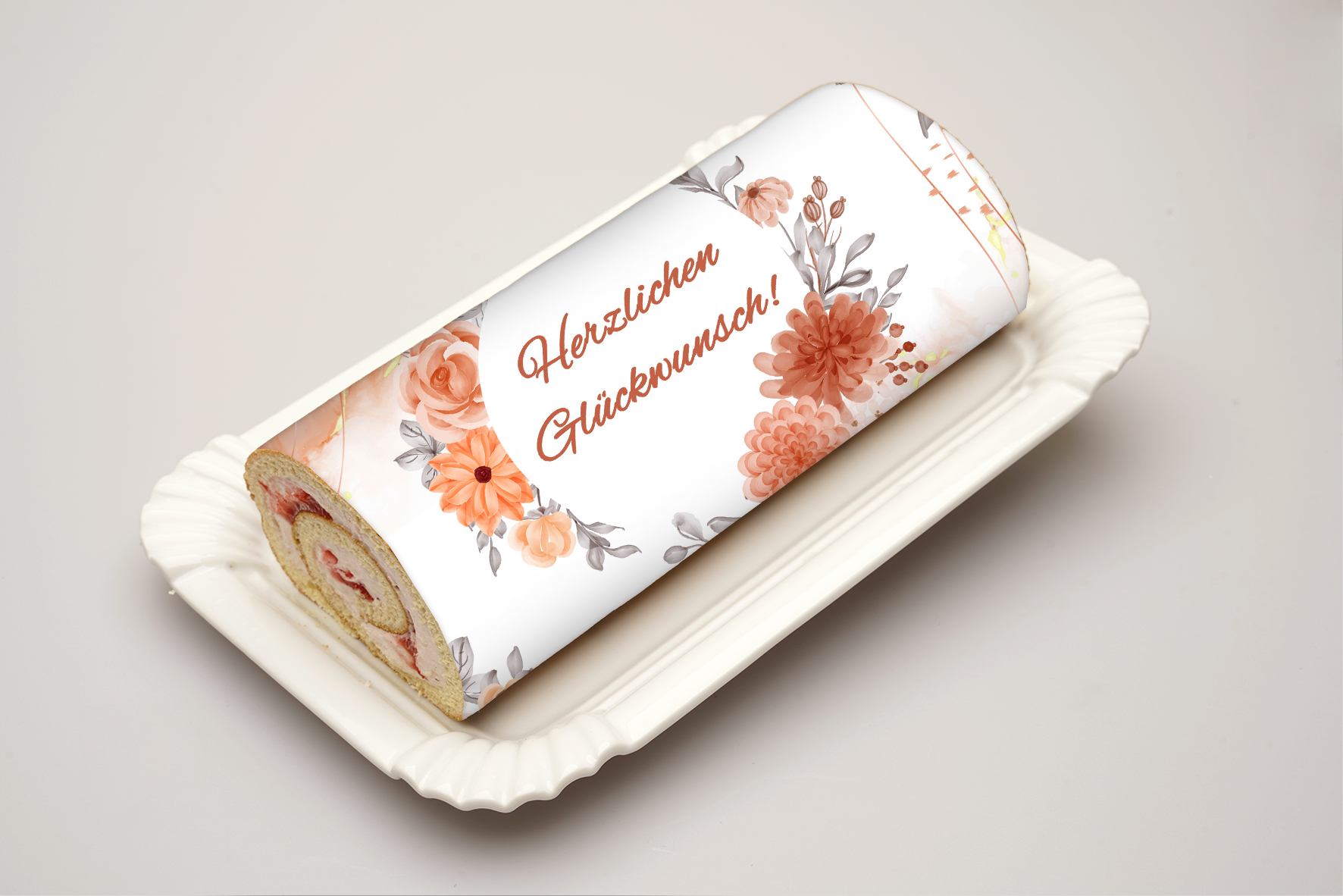Rouladendekor Herzlichen Glückwunsch