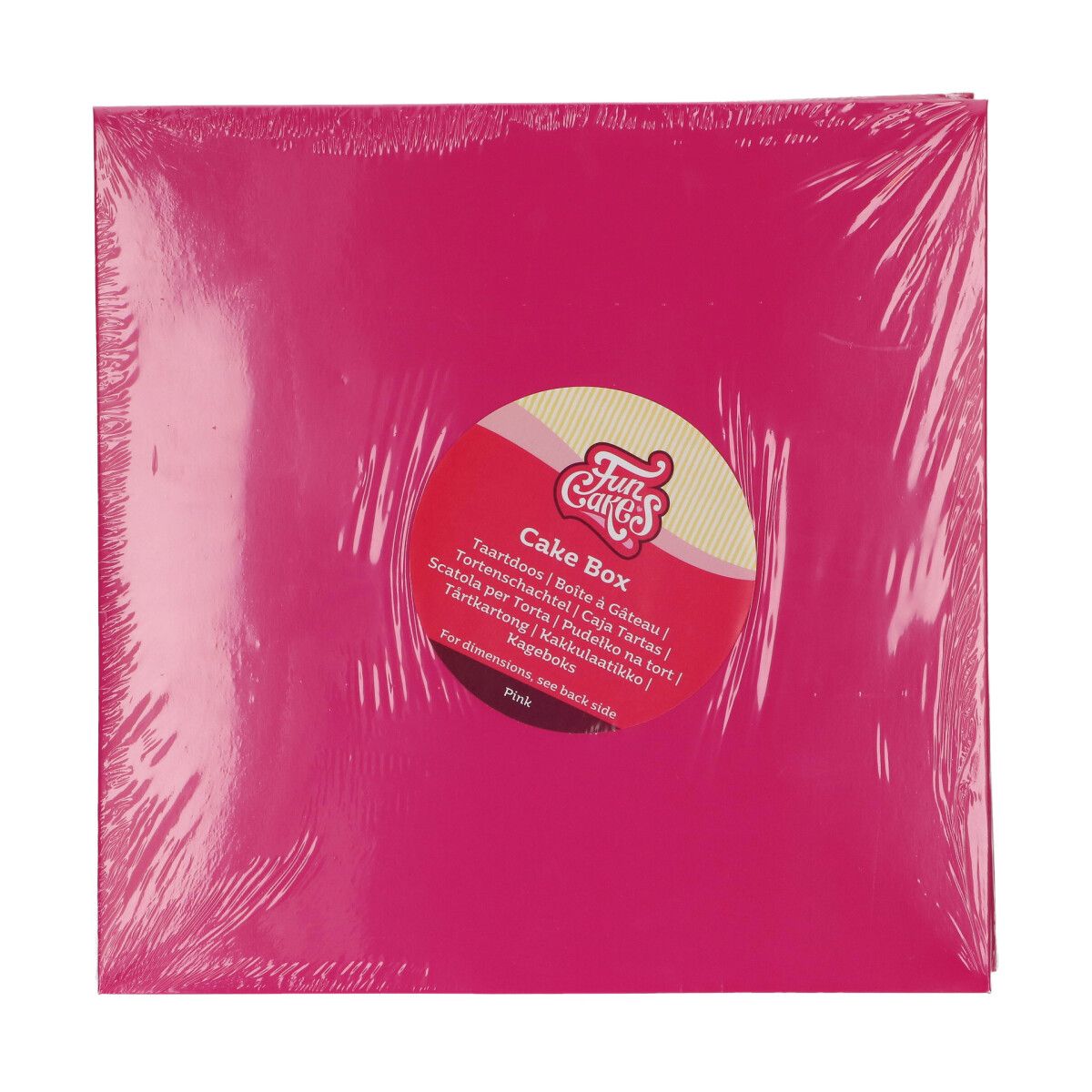 Tortenschachtel pink 25x25x15