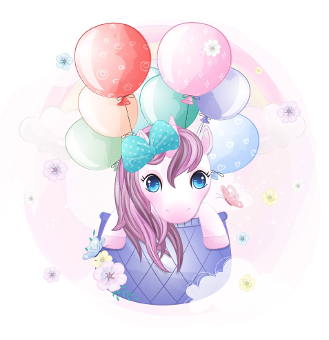 Essbare Muffinaufleger mit Einhorn-Motiv für Cupcakes und Muffins