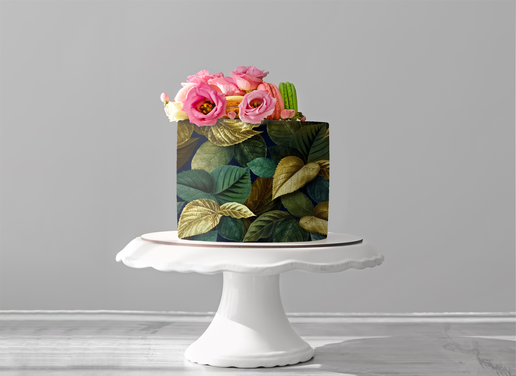Deko Fondant Blätter gold