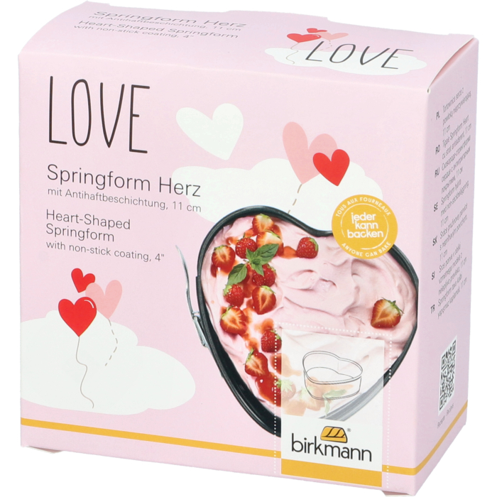 Springform Herz 11 cm – Herzbackform mit Antihaftbeschichtung