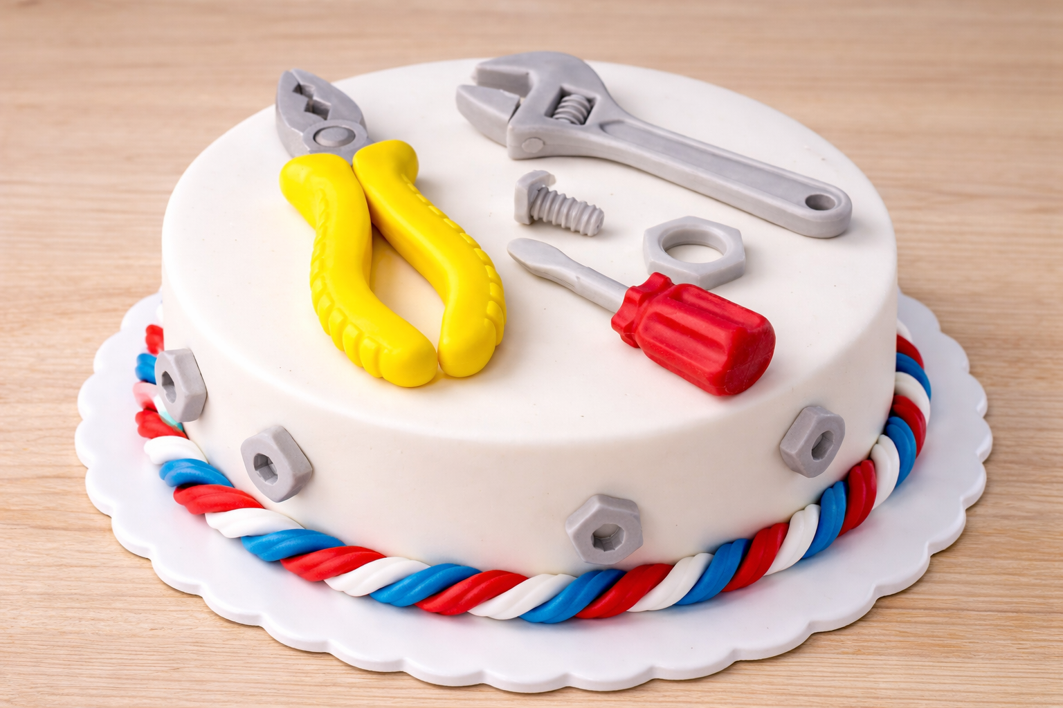 Essbare Zuckerdekoration "Werkzeug-Set" – Handmodelliert