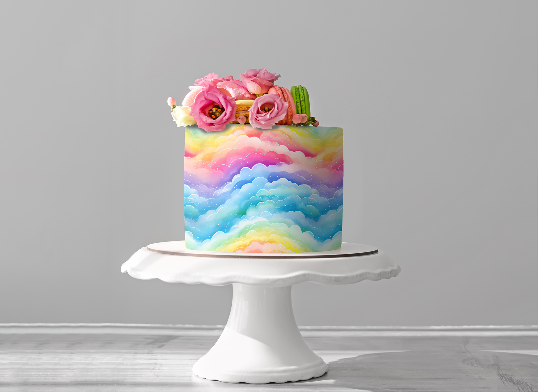 Deko Fondant  Regenbogen