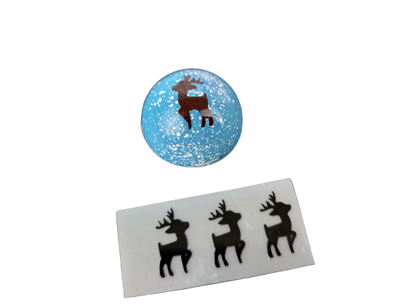 Pralinenaufkleber Sticker Rentier