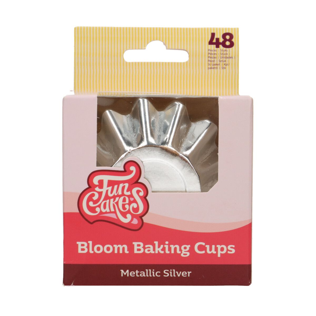 Bloom Backförmchen - Metallic-Silber pk/48