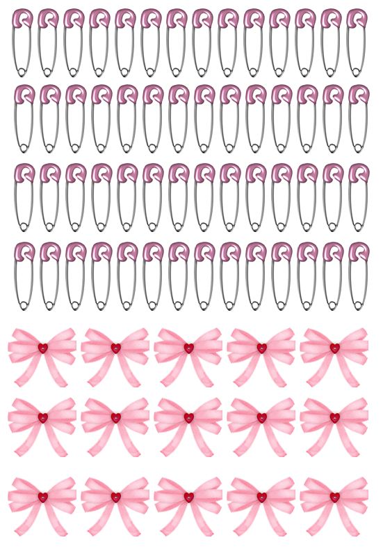 Maschen und Klammern rosa