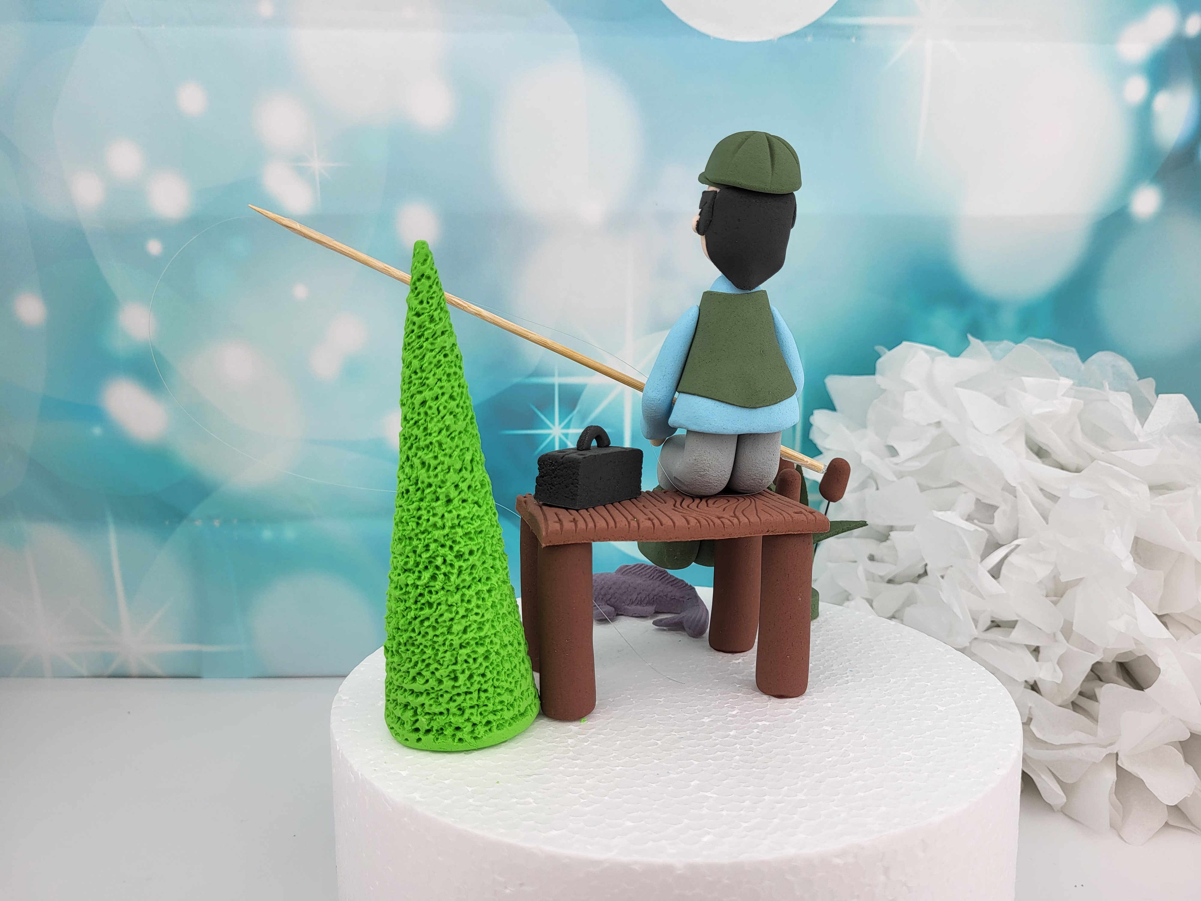 Zuckerfigurenset Angler/Fischer handgemacht